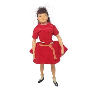 1963 Vintage Retro Remco Libby Littlechap Family Fashion Doll Velvet Dress READ